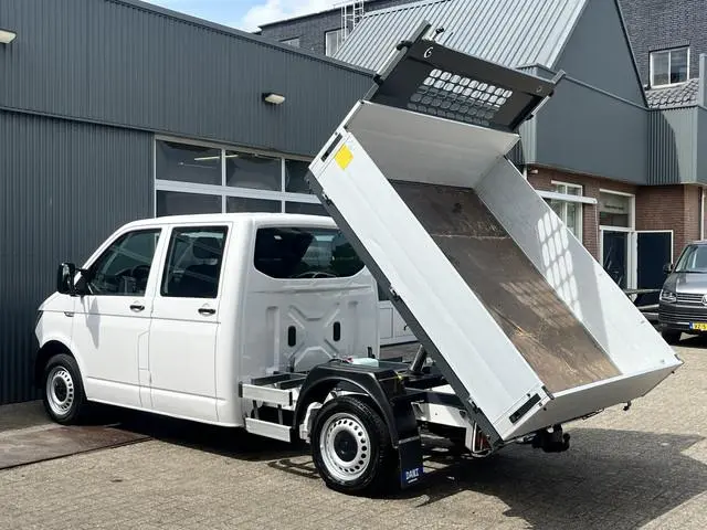 Volkswagen Transporter 2.0 TDI L2H1 DC Euro 6 Pick up Kipper Open laadbak Airco Trekhaak 2200kg trek...