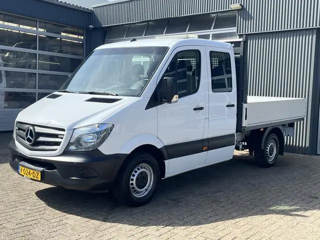 Mercedes-Benz Sprinter 311 CDI DC Bpm vrij Euro 6 Open laadbak Pick up  Airco 7 persoons Trekhaak Ca...