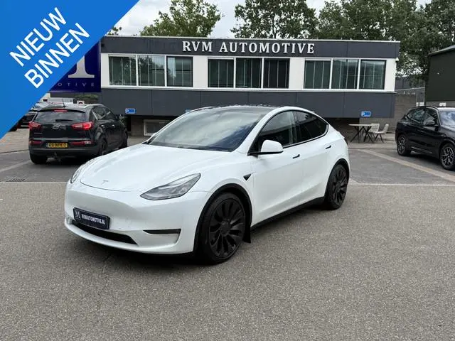 Tesla Model Y Performance AWD 75 kWh 21 INCH TURBINE VELGEN | TESLA GARANTIE T/M 01-2028 OF 80.000 K...
