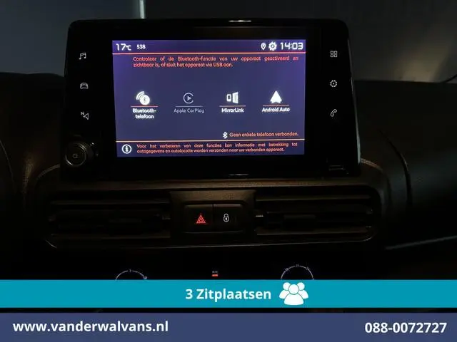 Citroën Berlingo 1.5 BlueHDi 102pk L1H1 Euro6 Airco | 3-Zits | Camera | Apple Carplay | Cruisecontro...