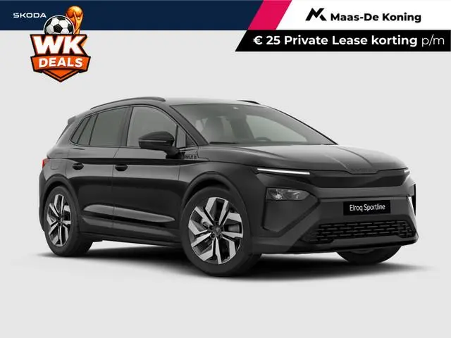 Škoda Elroq Sportline Elektromotor 210 kW / 286 PK SUV Black Magic | Trekhaak wegklapbaar | 3.000,-...