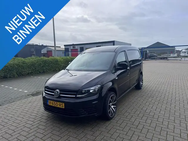 Volkswagen Caddy 2.0 TDI L2 Maxi EURO6 Leer Airco Cruise ZWART LM