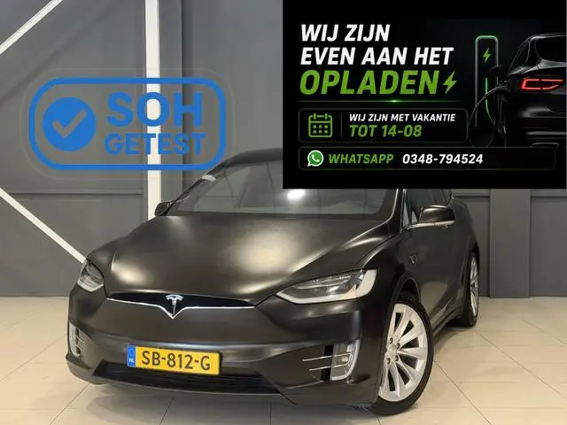Tesla Model X 75D Base 7p. | Trekhaak | 7 Persoons | SOH 90% | WRAP |