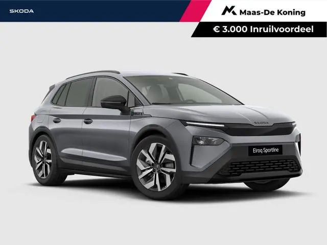 Škoda Elroq Sportline Elektromotor 210 kW / 286 PK SUV Graphite Grey | Trekhaak wegklapbaar | 3.000,...