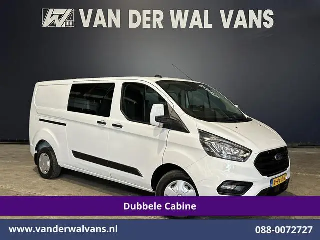 Ford Transit Custom 2.0 TDCI 130pk L2H1 Dubbele Cabine Euro6 Airco | 5-Zits | Navigatie | Apple Carp...