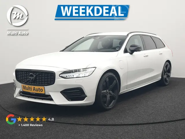 Volvo V90 T8 AWD R-Design Plug In Hybrid 394pk Dealer O.H. PHEV | Adaptive Cruise | 360 Camera | Bla...