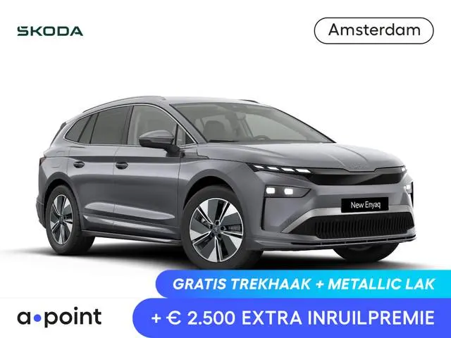 Skoda Enyaq 85 Business Edition 286 pk | Trekhaak | Achterbumper en dorpels in carosseriekleur | Vel...
