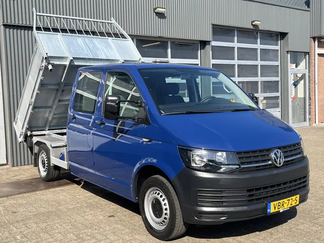 Volkswagen Transporter 2.0 TDI L2H1 DC Euro 6 Kipper open laadbak Airco trekhaak 2200kg trekgewicht...