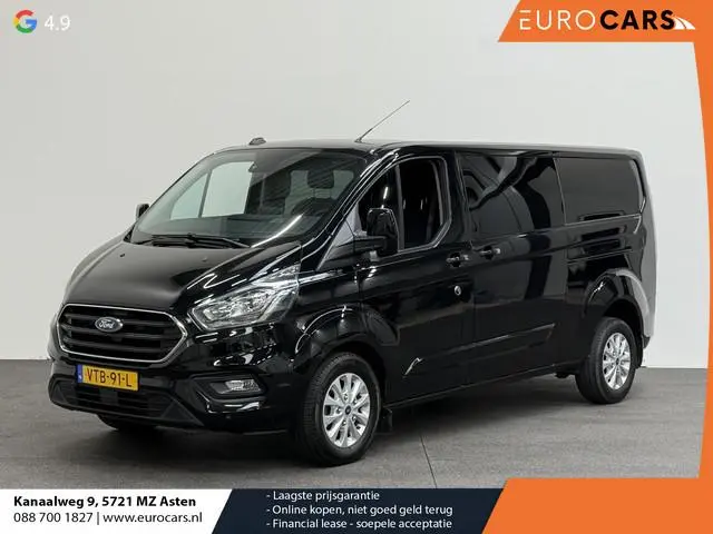 Ford Transit Custom 300 2.0 TDCI L2H1 Limited Dubbele cabine Automaat Navi Airco 2 Schuifdeuren Trek...