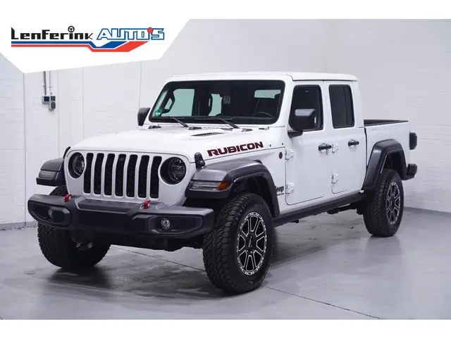 Jeep Gladiator 3.6 V6 285 pk Rubicon Grijs Kenteken 2-Zits Navi Leder Zwart, Adapt. Cruise, Targa Da...