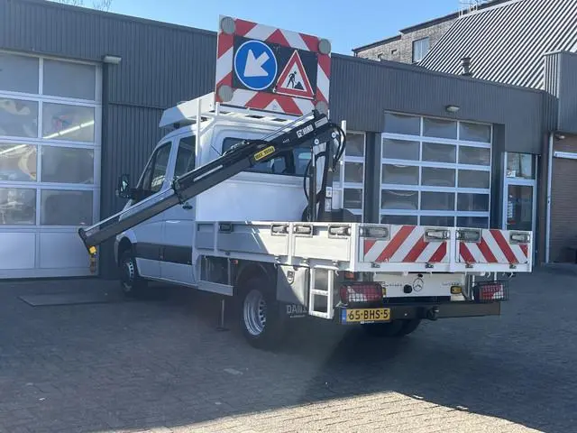 Mercedes-Benz Sprinter 514 CDI 366 Hiab Laadkraan 018T Trekhaak 3500kg Airco 6 persoons uitvoering O...