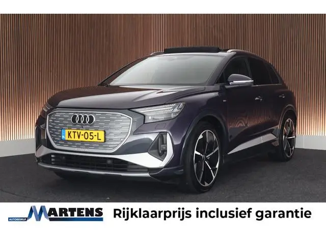 Audi Q4 e-tron 40 204pk S edition 77 kWh SOH 93% RS Zetels Memory Trekhaak Camera Panoramadak HUD Ca...