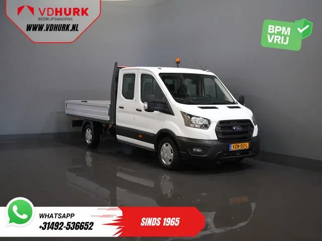 Ford Transit 2.0 TDCI 130 pk DC Dubbel Cabine Open Laadbak/ 7 Pers./ 3.0t Trekverm./ Carplay/ Cruise...
