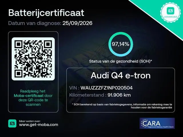 Audi Q4 e-tron 40 Launch edition S Competition 77 kWh 204 pk | SOH 97,14% | Warmtepomp | Navigatie |...