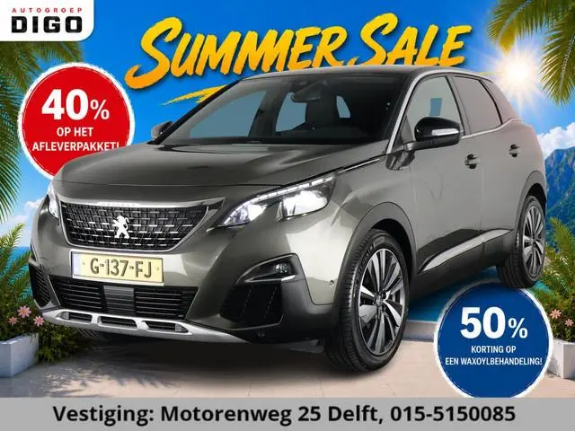 Peugeot 3008 1.6 GT-LINE 180 PK AUTOMAAT GARANTIE 9-2029* TREKHAAK.NAVI.LEDER ETC