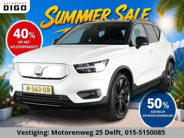 Volvo XC40 RECHARGE TWIN PRO AWD SOD ACCU 93% GARANTIE 9-2031 SCHUIF/ PANORAMADAK. WARMTEPOMP. DIGIT...