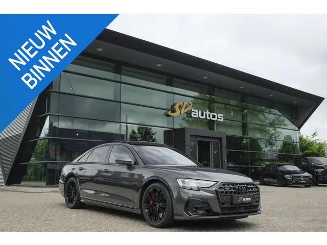 Audi A8 60 TFSIe 462pk S-Line Quattro Panoramdak *BTW* B&O *SOH 100%* 4-Wielsturing RS stoelen Lucht...