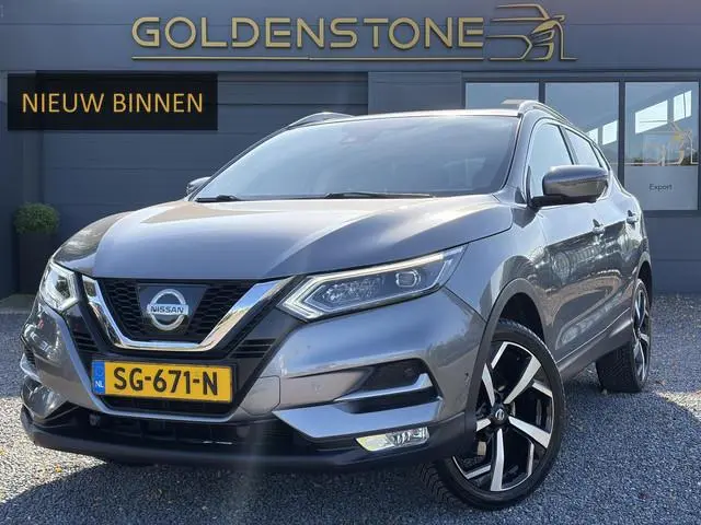 Nissan Qashqai 1.2 Tekna + ✓1e Eigenaar✓Dealer Onderhouden✓360° Camera✓Pano✓Navi✓Trekhaak✓Stoelverw✓...