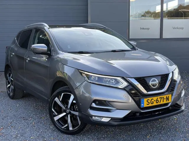 Nissan Qashqai 1.2 Tekna + ✓1e Eigenaar✓Dealer Onderhouden✓360° Camera✓Pano✓Navi✓Trekhaak✓Stoelverw✓...