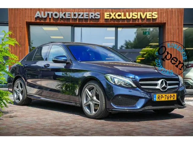 Mercedes-Benz C-klasse 180 Business Solution AMG Panoramadak 3D Burmester Ambient Camera Stoelverwar...