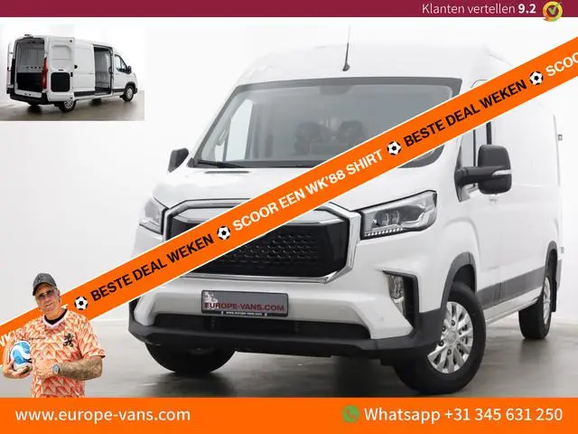Maxus eDeliver 9 L3H2 72kWh WLTP Range 280km 100% Elektrisch Airco/Camera NIEUW 02-2024