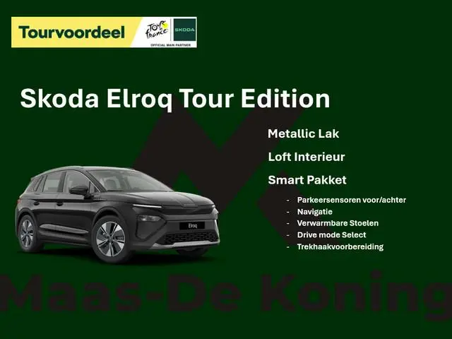 Škoda Elroq Tour Edition Elektromotor 210 kW / 286 PK SUV Elek | Metallic Lak | Trekhaak wegklapbaar...