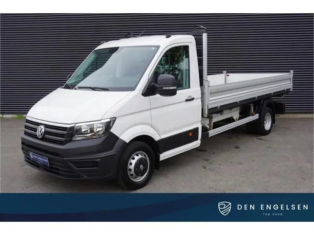 Volkswagen Crafter 180pk Dubbellucht 3-Zijdige kipper Trekhaak Navigatie Apple Airco carplay Tipper