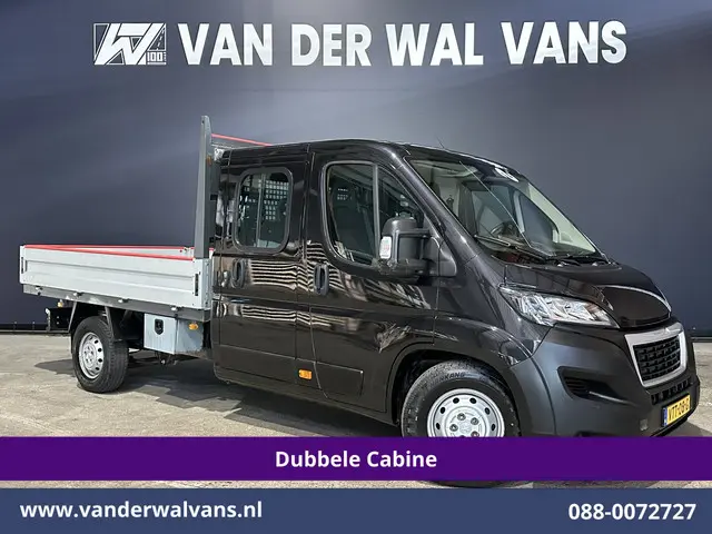 Peugeot Boxer 2.2 Blue HDi 140pk Pick up 7 Persoons Dubbele cabine open laadbak Euro6 Airco | 7-Zits...