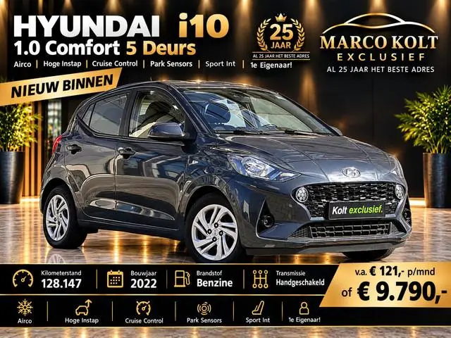 Hyundai i10 1.0 Comfort 5 Deurs | Airco | Hoge Instap | Cruise Control | Park Sensors | Sport Int |...