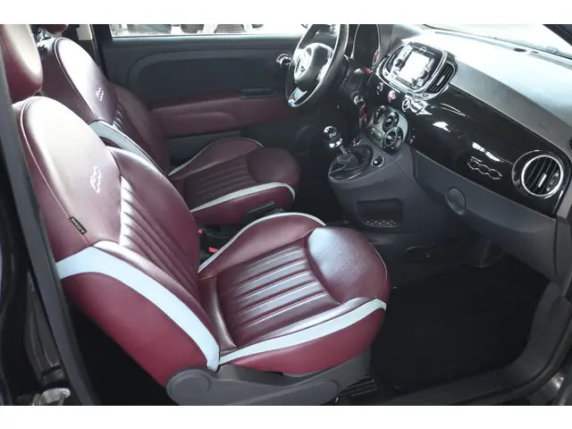 Fiat 500 0.9 TwinAir Turbo Lounge Airco Navigatie Leder Lichtmetaal Panoramadak Xenon Goed onderhoud...