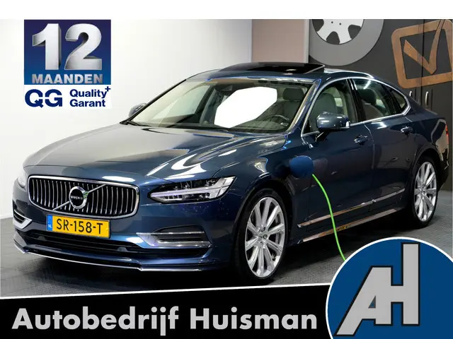 Volvo S90 2.0 T8 AWD 299kW/407pk Aut8 Inscription Exclusive BOWERS&WILKINS + OPEN DAK + ADAPT.CRUISE + 360 CAMERA + EL.TREKHAAK + STOELMASSAGE&-VENTILATIE + STOEL-&STUURVERWARMING + PARKSENSOREN + 20” LM-VELGEN!!