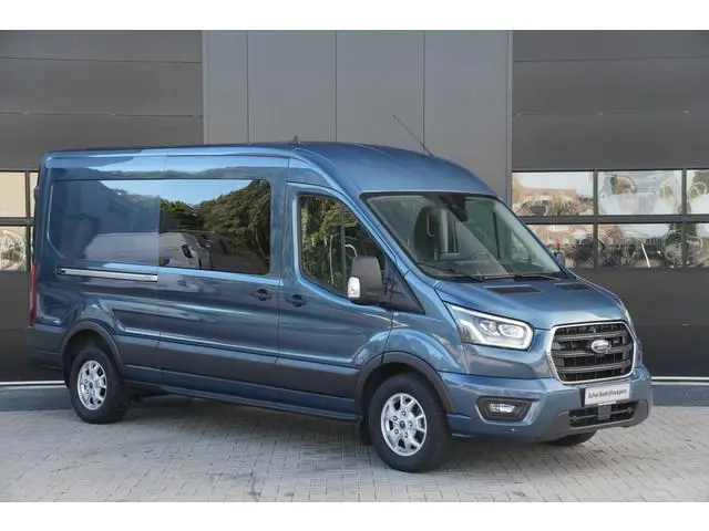 Ford Transit 350 2.0 TDCI L3H2 Limited DC 185pk 5 Zits  - 2x Schuif - Trekhaak - Cruise - Camera - B...