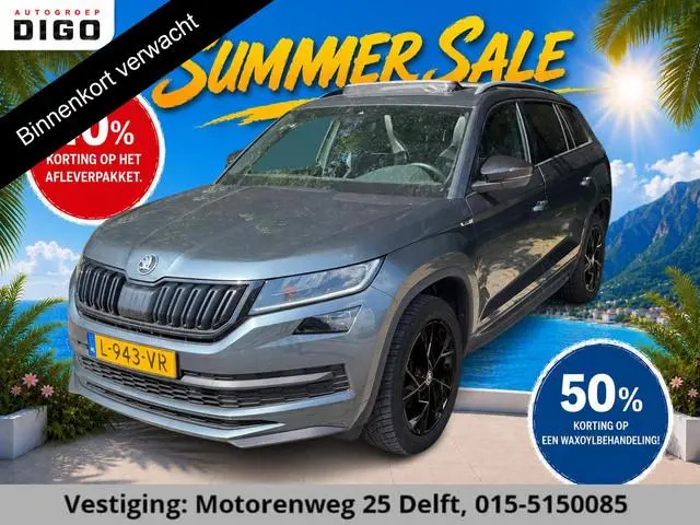 Skoda Kodiaq 1.5 TSI Sportline 7p GARANTIE TOT 06-2031* . PANORAMA-DAK . STUUR & STOEL VERWARMING ....