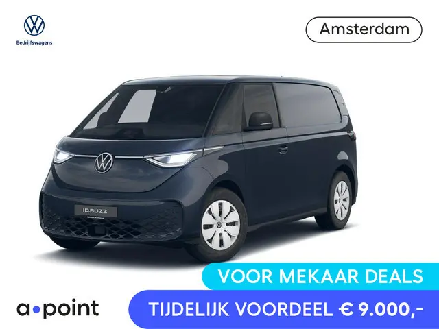 Volkswagen ID. Buzz Cargo Elektromotor 286 pk Elektrisch Volkswagen Bedrijfswagens ID. Buzz Cargo El...